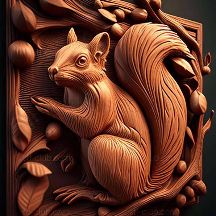 3D model st squirrel (STL)